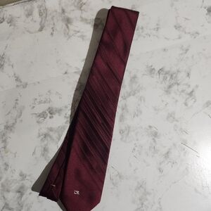 Oscar De La Renta Burgundy Tie